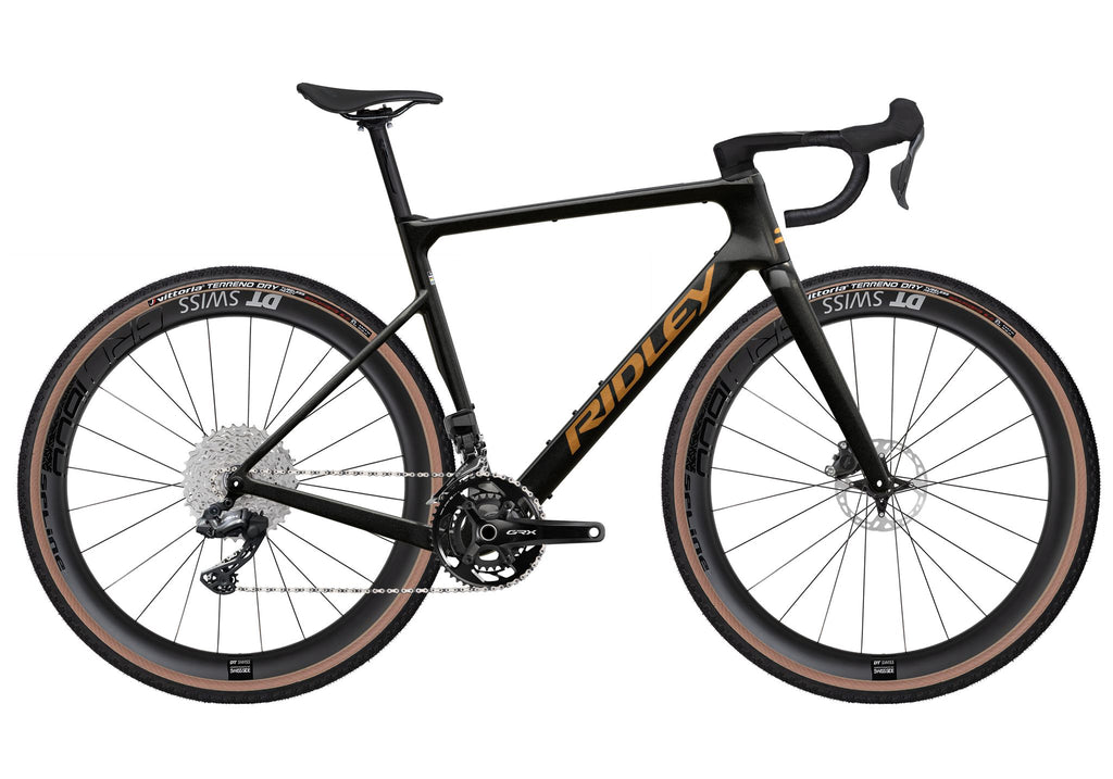 Ridley ASTR Shimano GRX800 DI2 2x – Black Metallic / Bronze Gold