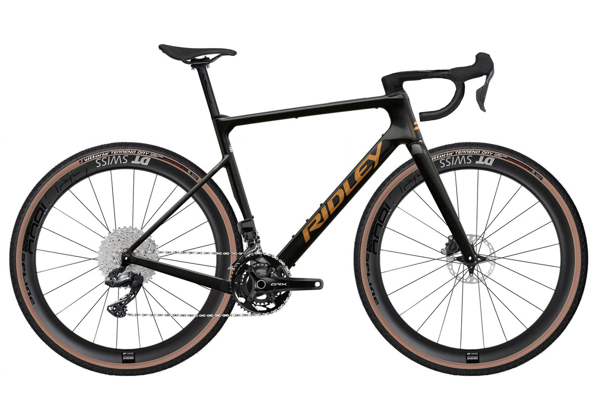 Ridley ASTR Shimano GRX800 DI2 2x – Black Metallic / Bronze Gold