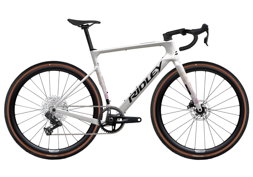 Ridley ASTR SRAM Rival XPLR 1x13 – Pearl White / Black / Peach