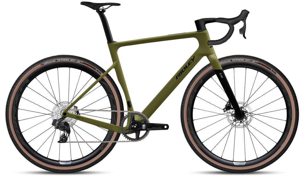 Ridley E-ASTR SRAM Rival XPLR 1x13 – Crocodile Green / UD Carbon