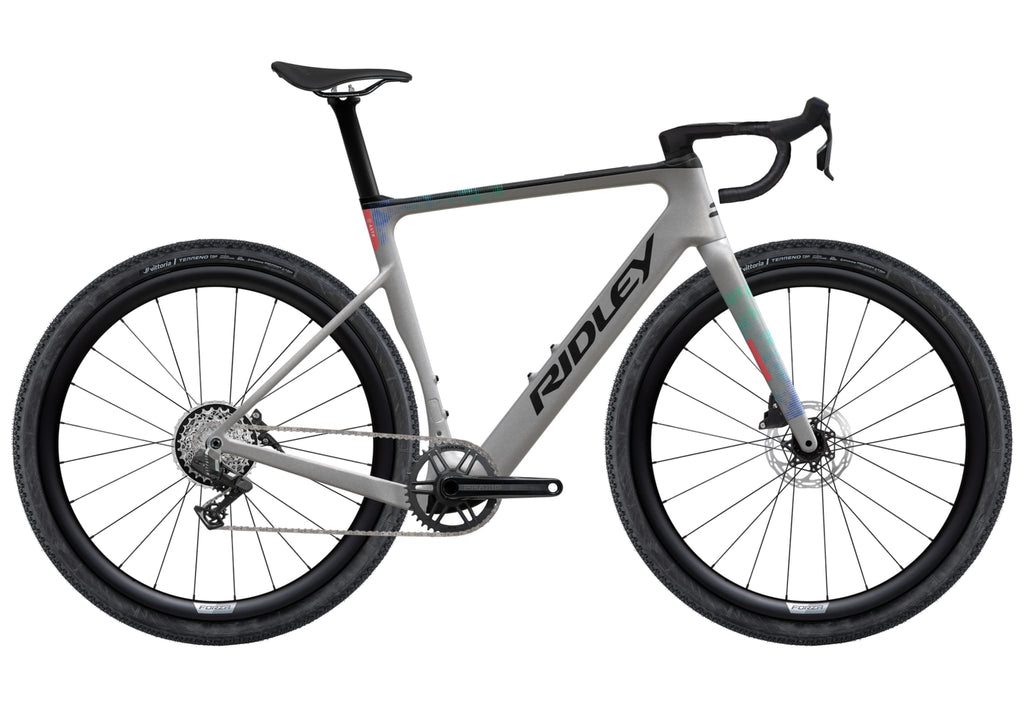 Ridley E-ASTR SRAM Rival XPLR 1x13 – Silver / Black / Neon