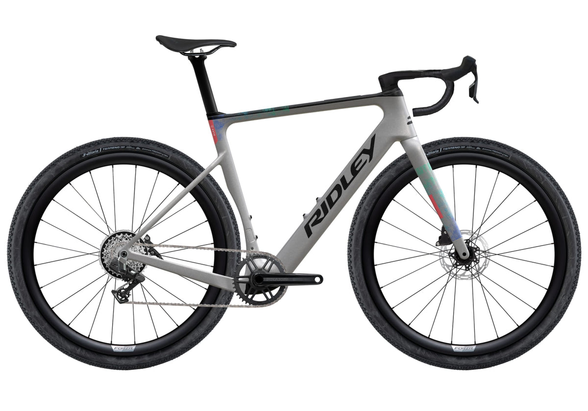 Ridley E-ASTR SRAM Rival XPLR 1x13 – Silver / Black / Neon