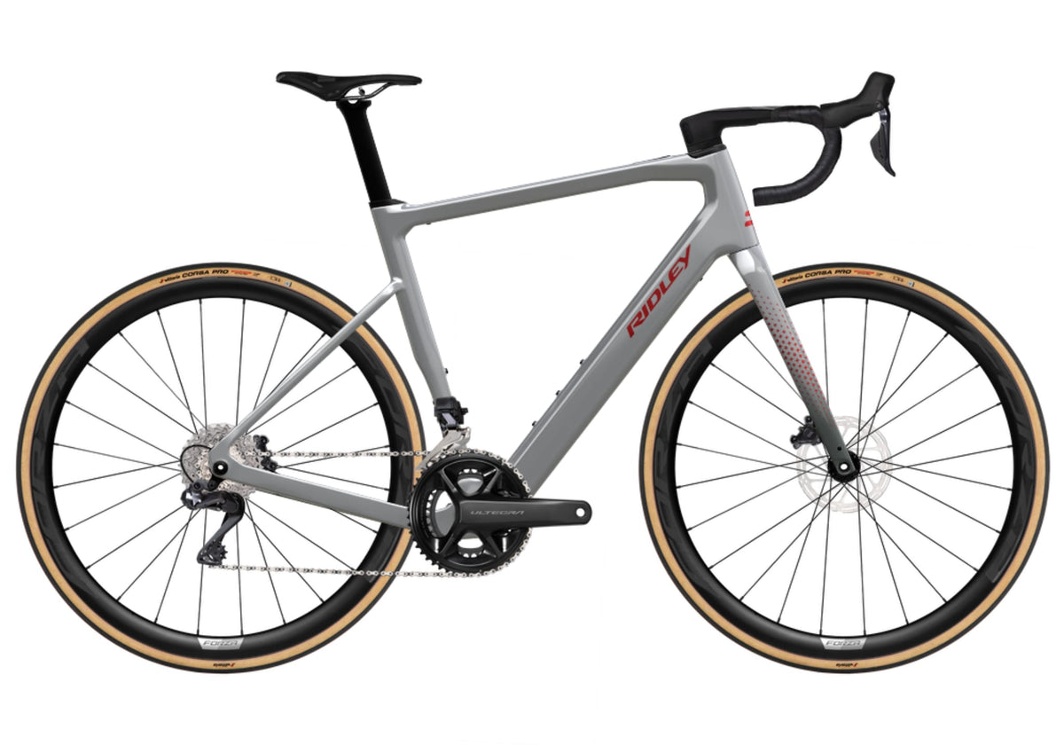 Ridley E-Grifn Road Shimano Ultegra DI2 2x12 – Battleship Grey / Candy Red Metallic