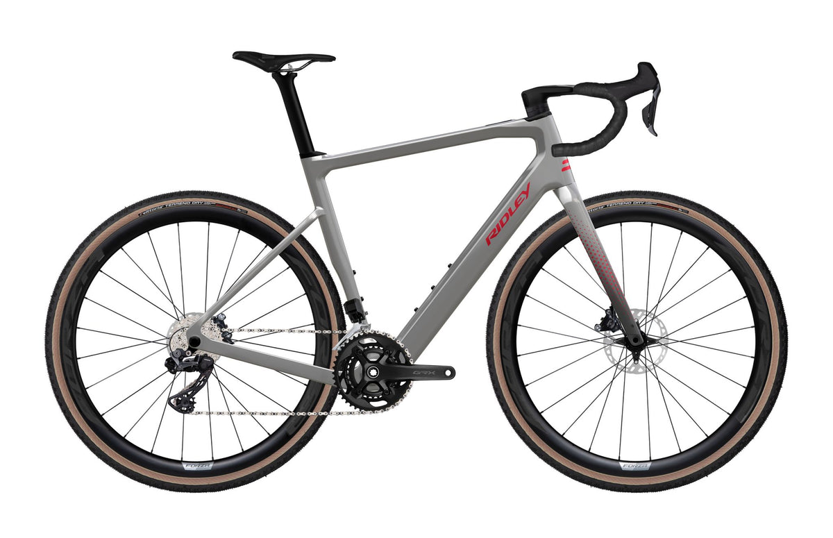Ridley E-Grifn Gravel Shimano GRX600 2x12 – Battleship Grey / Candy Red Metallic