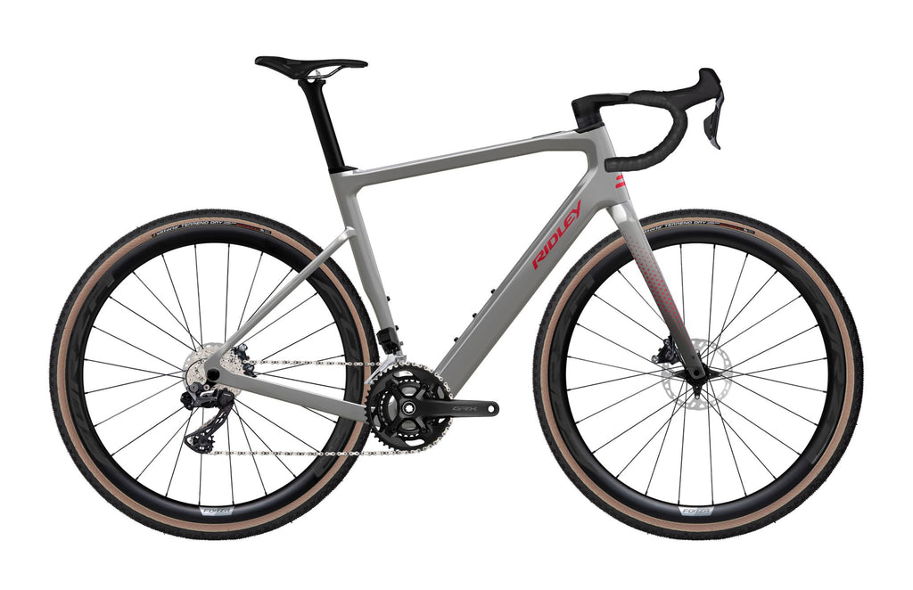 Ridley E-Grifn Gravel Shimano GRX800 2x12 – Battleship Grey / Candy Red Metallic