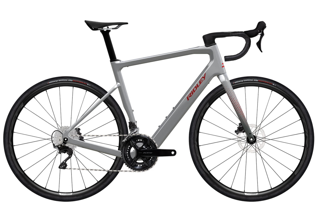 Ridley E-Grifn Road Shimano 105 - 2x12 – Battleship Grey / Candy Red Metallic
