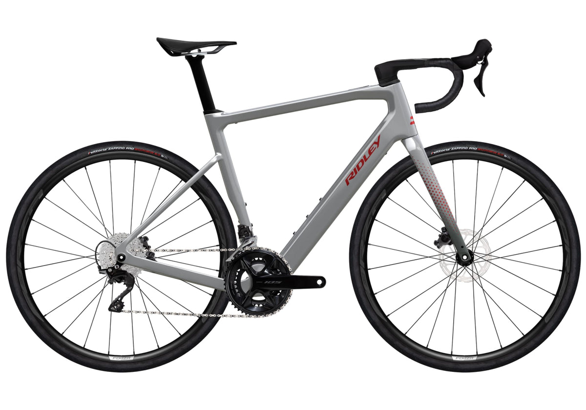 Ridley E-Grifn Road Shimano 105 - 2x12 – Battleship Grey / Candy Red Metallic