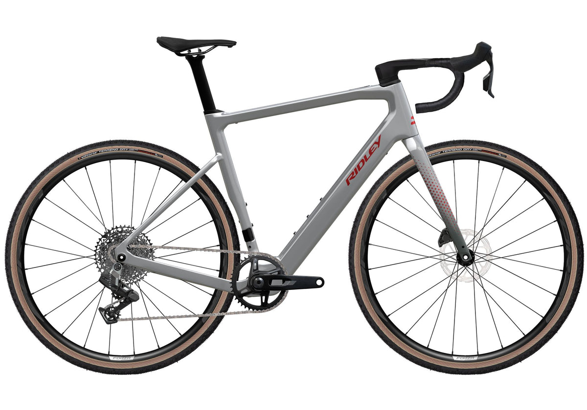 Ridley E-Grifn Gravel SRAM Rival XPLR 1x13 – Battleship Grey / Candy Red Metallic