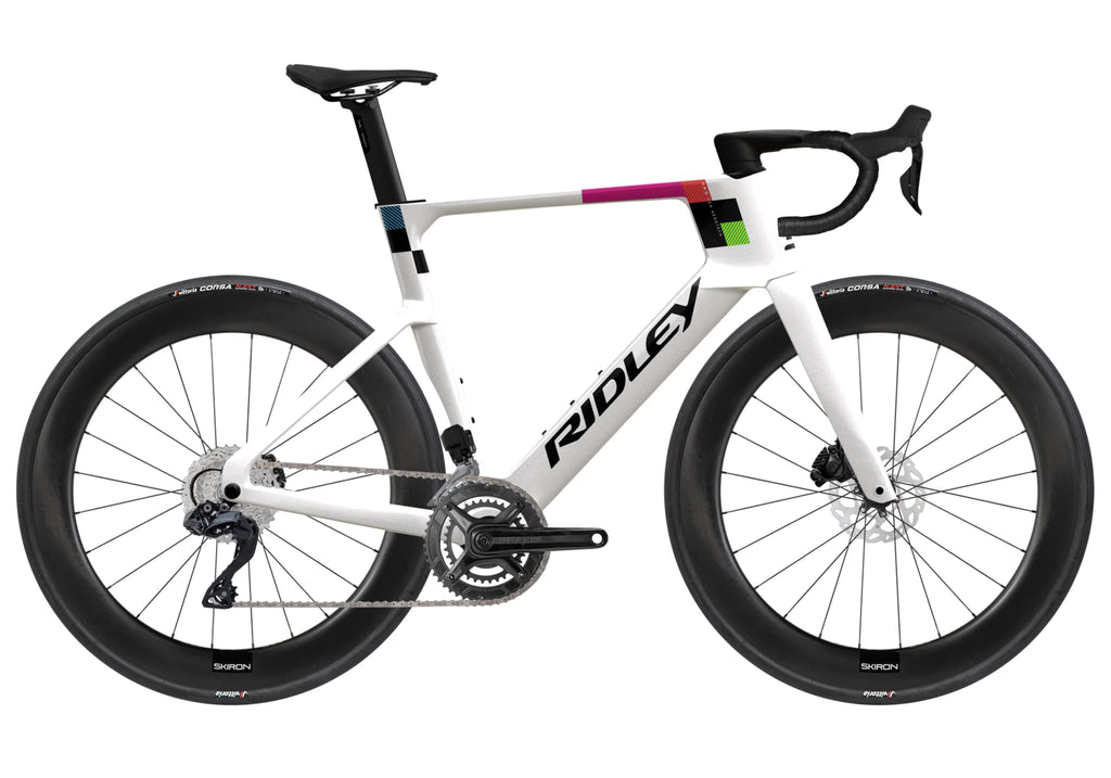 Ridley E-Noah Shimano 105 DI2 2x12 – Pearl White / Black