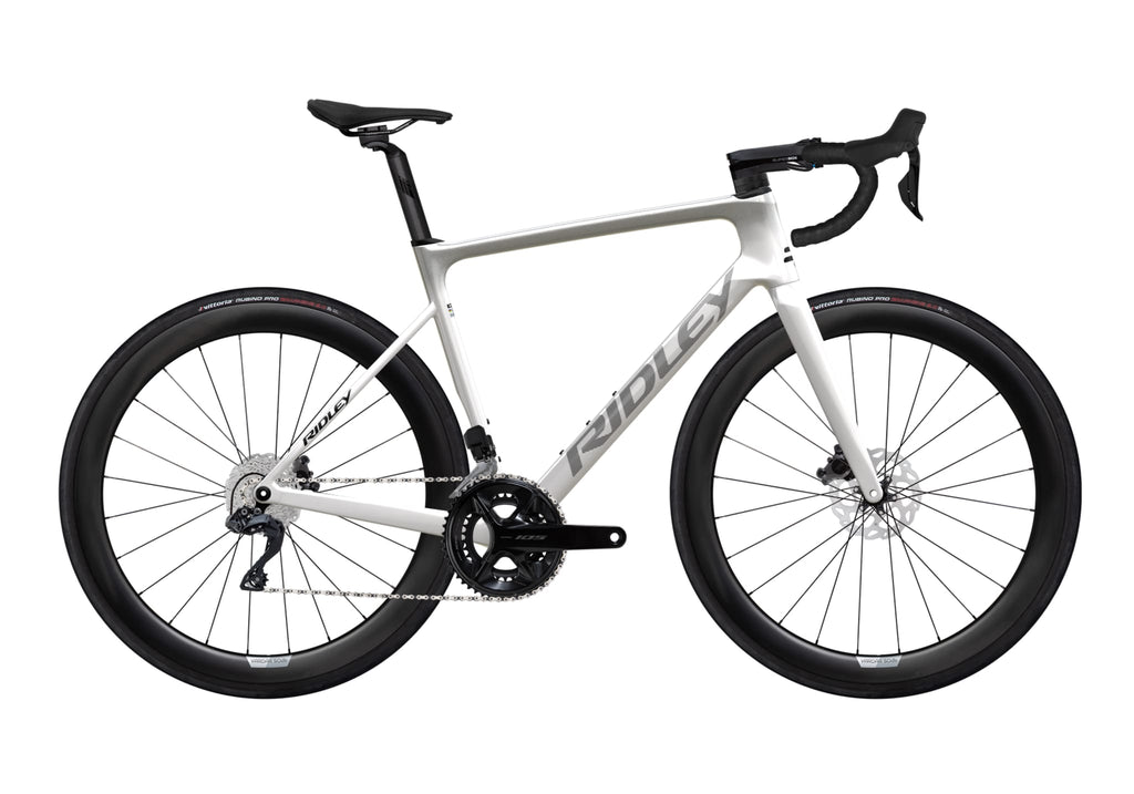 Ridley Falcn Shimano 105 R7150 12sp Di2 Carbon wheels – Pearl White / Silver