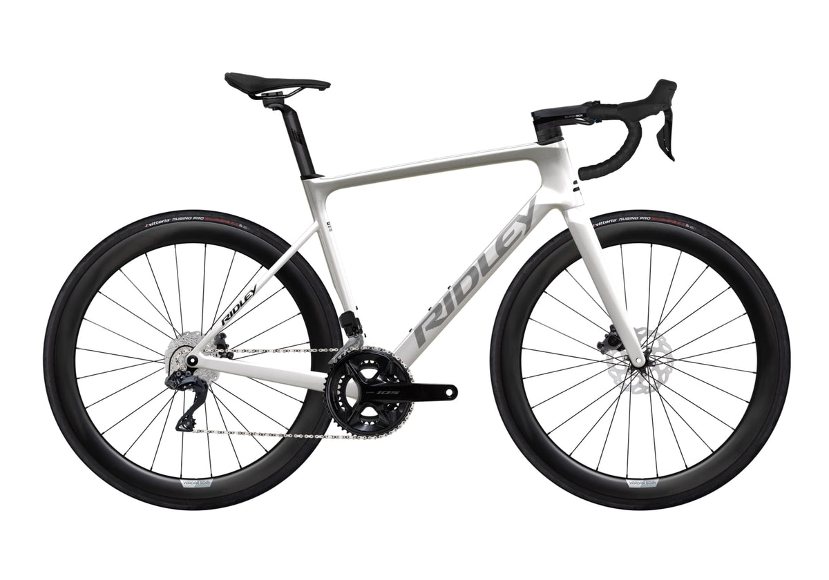 Ridley Falcn Shimano 105 R7150 12sp Di2 Carbon wheels – Pearl White / Silver