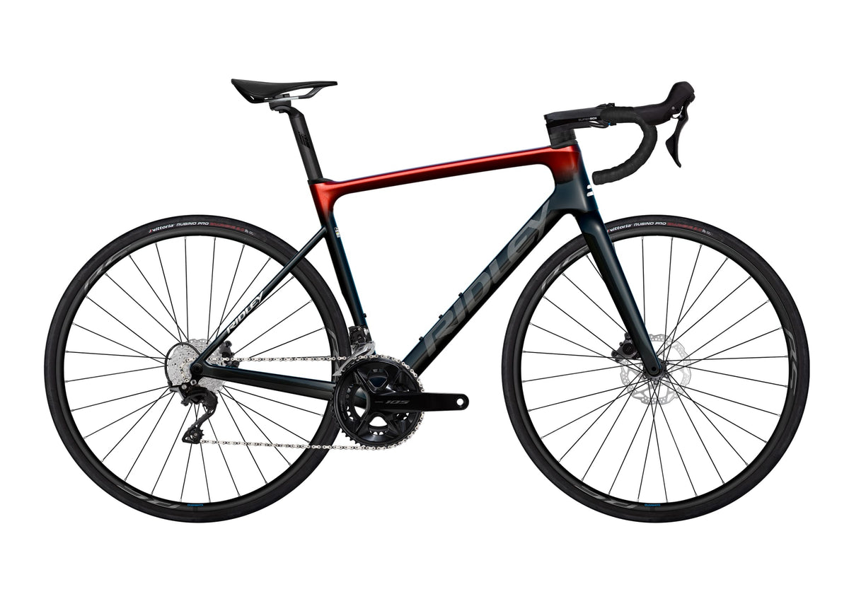 Ridley Falcn Shimano 105 - 2x12 – Black / White / Candy Red Metallic