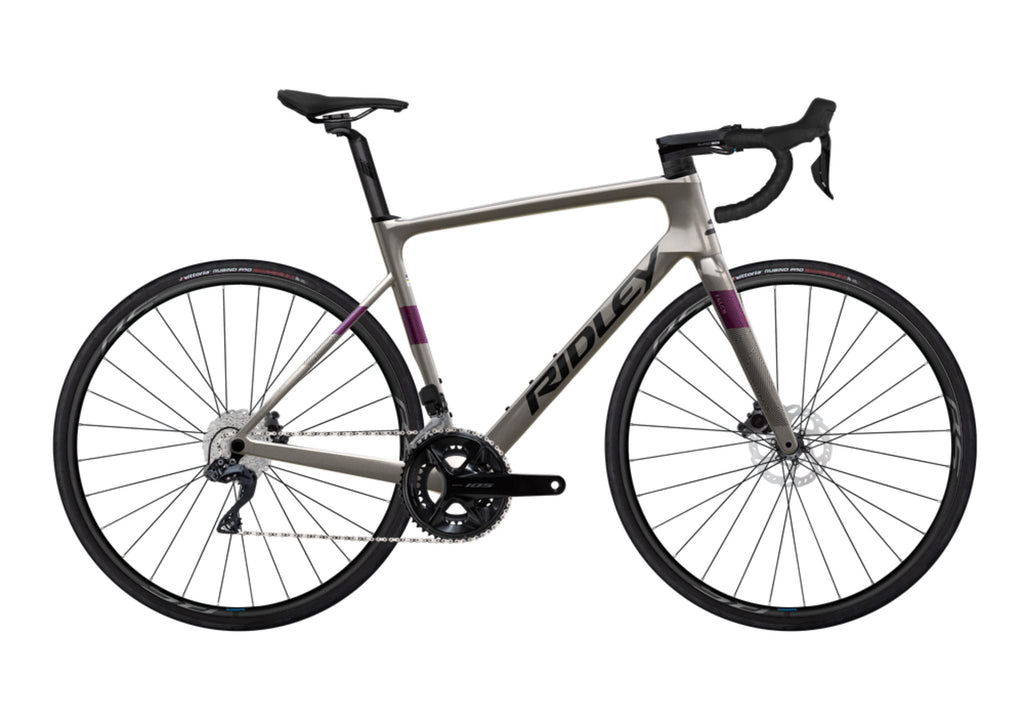 Ridley Falcn Shimano 105 DI2 2x12 – Autumn Grey / Black / Purple