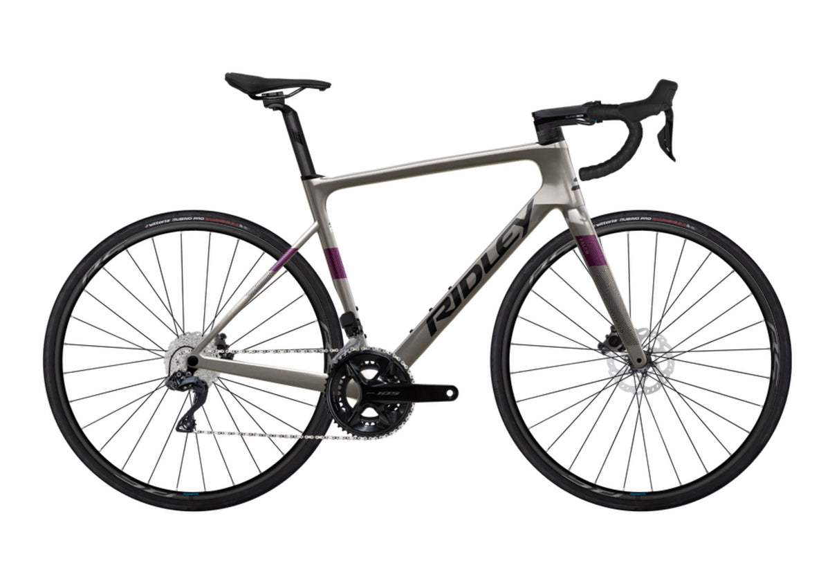 Ridley Falcn Shimano 105 DI2 2x12 – Autumn Grey / Black / Purple