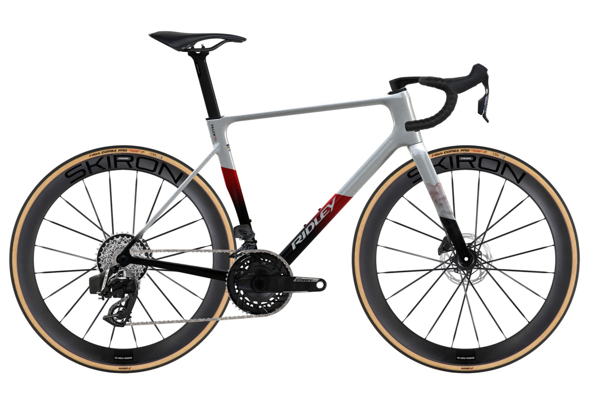 Ridley Falcn RS 2.0 SRAM Force AXS 2x12 – Silver / Black / Candy Red Metallic