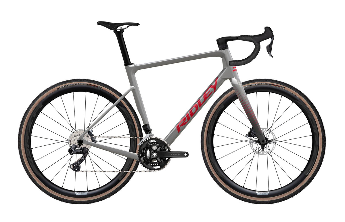 Ridley Grifn RS Gravel Shimano GRX800 DI2 2x – Battleship Grey / Candy Red Metallic
