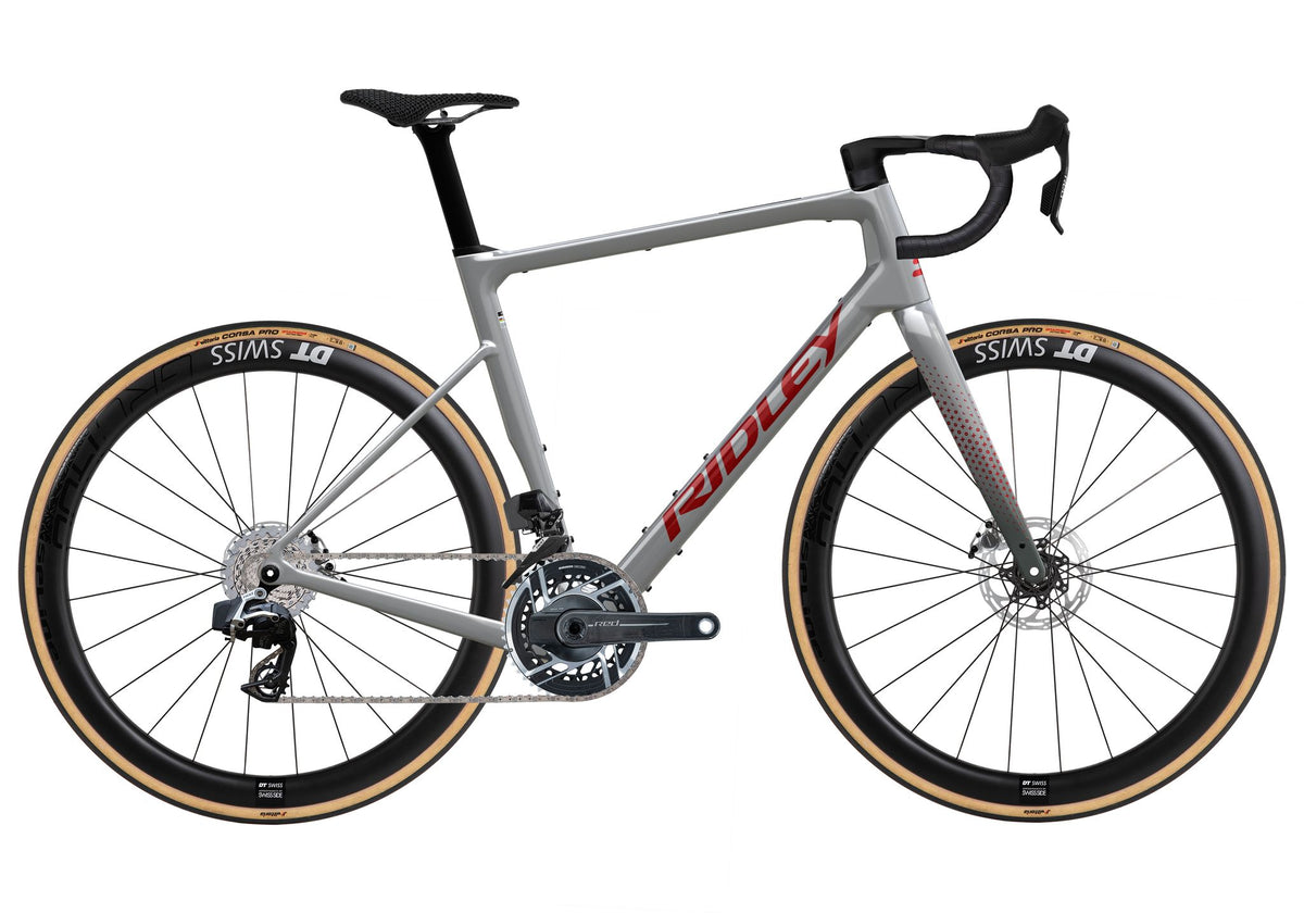 Ridley Grifn RS Road SRAM Red AXS 2x12 – Battleship Grey / Candy Red Metallic