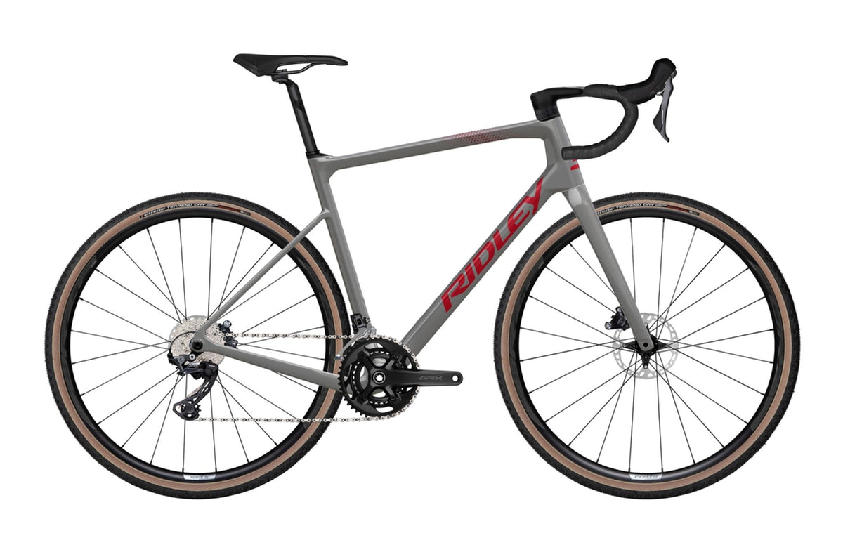 Ridley Grifn Gravel Shimano GRX600 2x12 – Battleship Grey / Candy Red Metallic