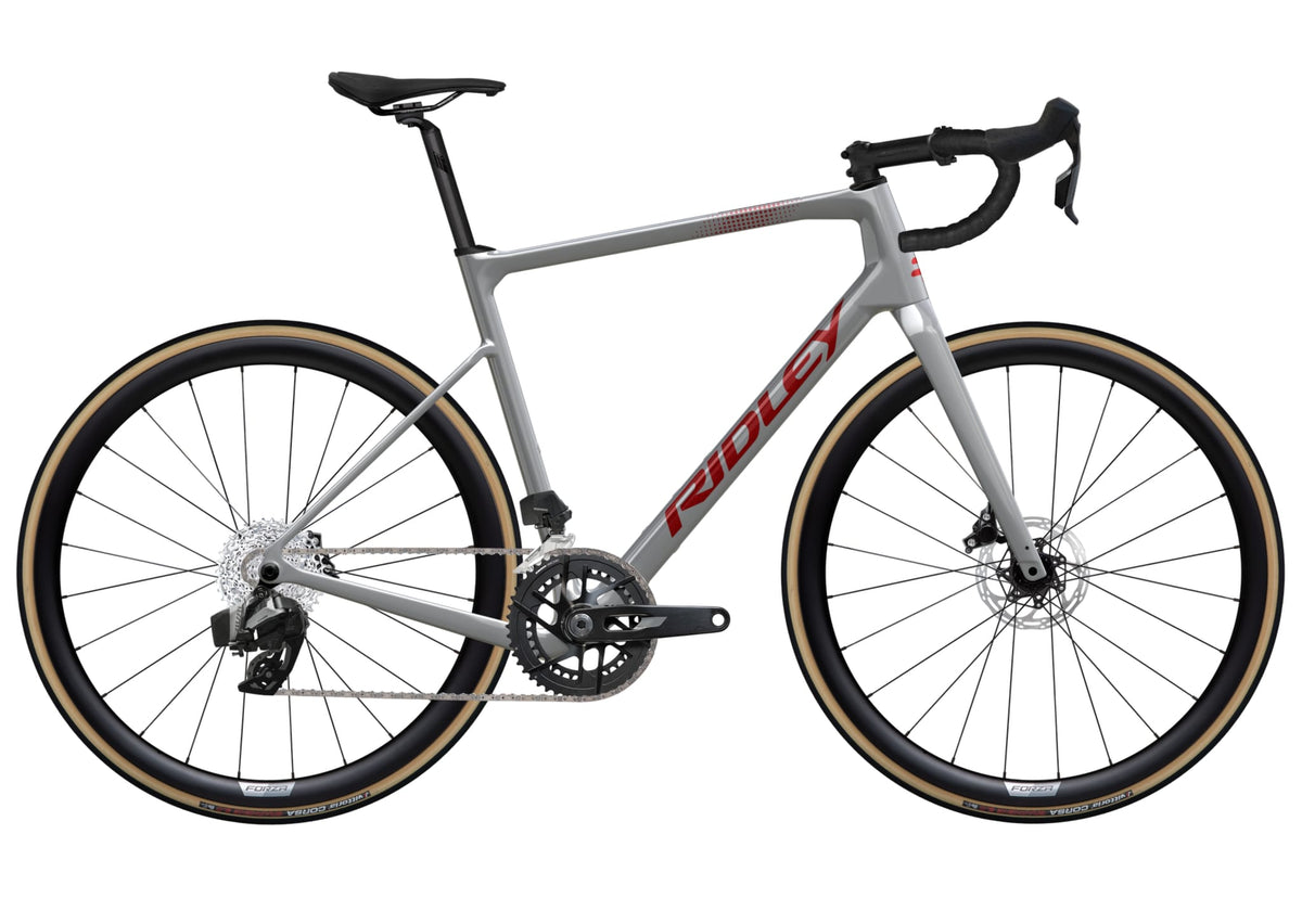 Ridley Grifn Road SRAM Rival AXS 2x12 – Battleship Grey / Candy Red Metallic