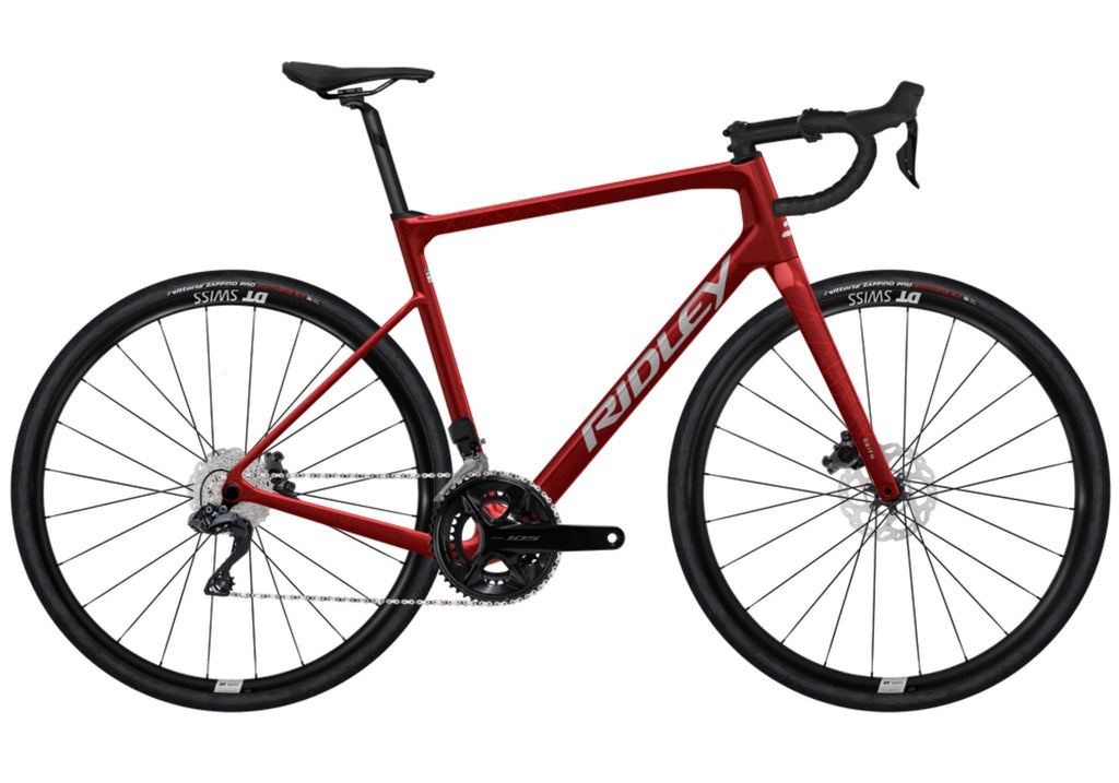 Ridley Grifn Road Shimano 105 DI2 2x12 – Candy Red Metallic Silver