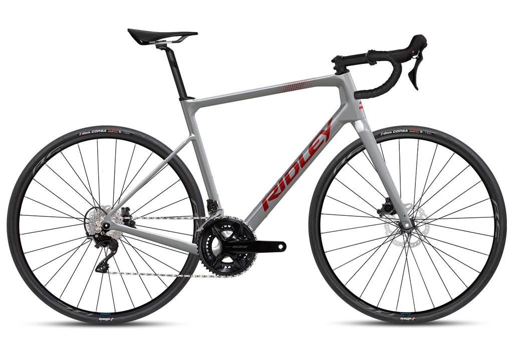 Ridley Grifn Road Shimano 105 - 2x12 – Battleship Grey / Candy Red Metallic