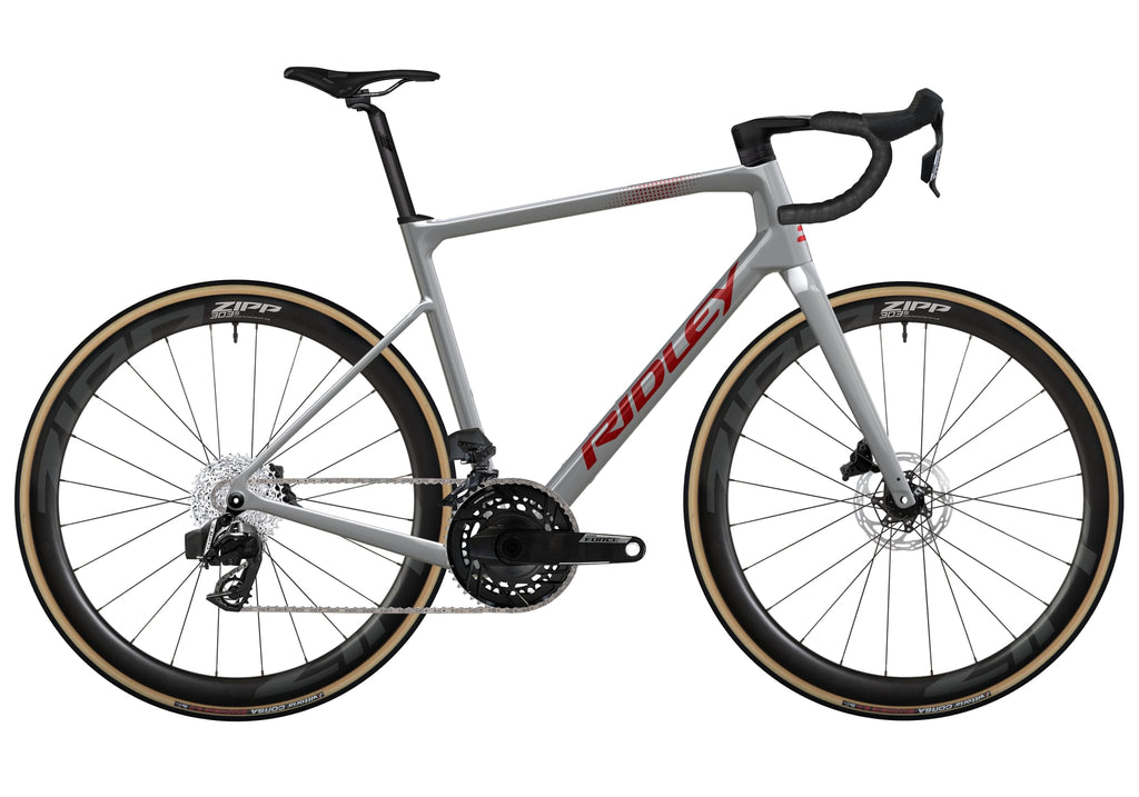 Ridley Grifn Road SRAM Force AXS 2x12 – Battleship Grey / Candy Red Metallic