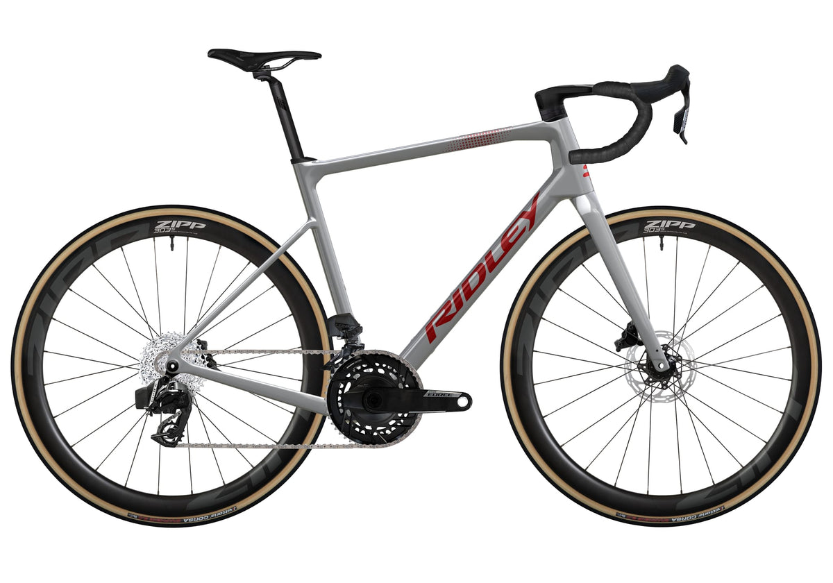 Ridley Grifn Road SRAM Force AXS 2x12 – Battleship Grey / Candy Red Metallic