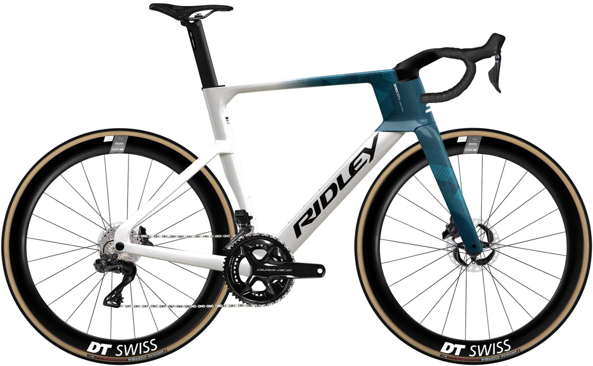 Ridley Noah Fast 3.0 SRAM Force AXS 2x12 – 2027 – White / Petrol Blue Metallic